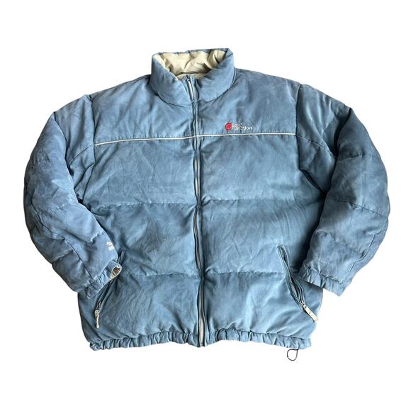 Vintage Ecko Unlimited Reversible Puffer Blue Jacket Mens XL - Picture 1 of 6